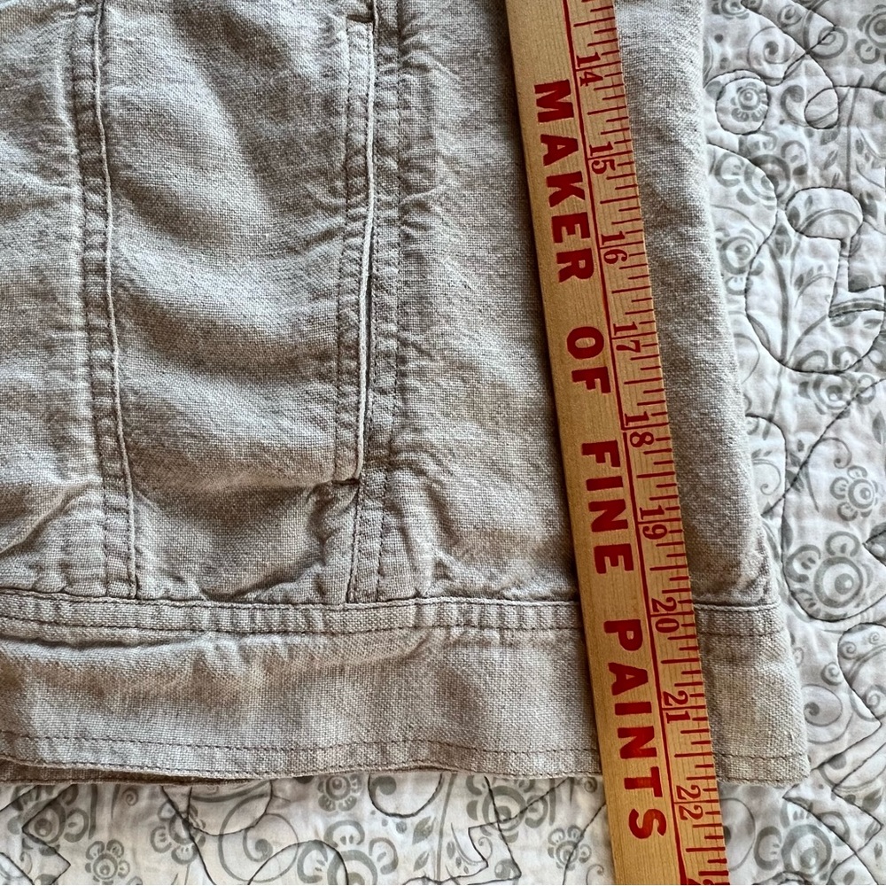J. Jill Natural Linen/Cotton 4-Pocket Jacket Soft Luxury Sophisticated - Picture 7 of 8